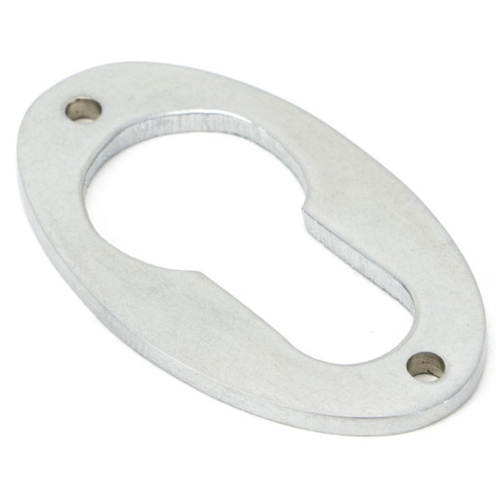 Satin Chrome Oval Euro Escutcheon