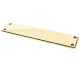 Period Art Deco Finger Plate - Aged Brass