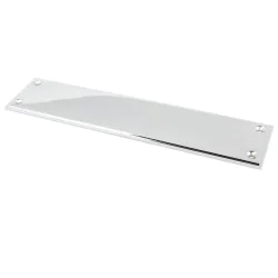 Period Art Deco Finger Plate - Polished Chrome