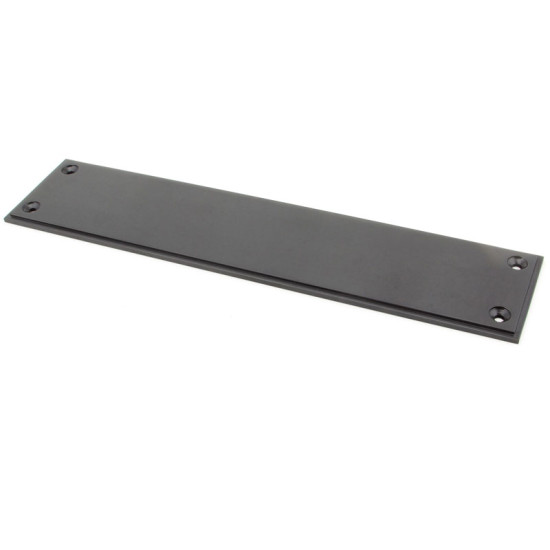 Period Art Deco Finger Plate - Aged Bronze