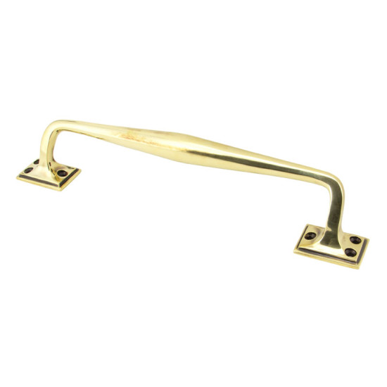 Period Art Deco Pull Handle - Aged Brass