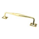 Period Art Deco Pull Handle - Aged Brass