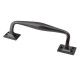 Period Art Deco Pull Handle - Aged Bronze