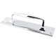 Period Art Deco Pull Handle on Backplate - Polished Chrome