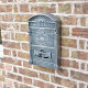 Versaille Wall Mounted Post Box - Pewter Finish