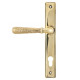 Newbury Slimline Sprung Lever Espagnolette - Hammered Aged Brass