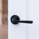 Traditional Blacksmith Avon Lever Door Handle on Art Deco Rose Set - Sprung