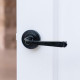 Traditional Blacksmith Avon Lever Door Handle on Beehive Rose Set - Sprung