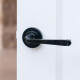 Traditional Blacksmith Regency Lever Door Handle on Round Rose Set - Sprung