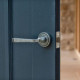 Blacksmith Pewter Patina Avon Lever Door Handle on Art Deco Rose Set - Unsprung