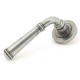 Blacksmith Pewter Patina Regency Lever Door Handle on Round Rose Set - Sprung