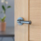 Blacksmith Pewter Patina Regency Lever Door Handle on Art Deco Rose Set - Unsprung