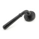 Traditional Blacksmith Hammered Newbury Lever Door Handle on Beehive Rose Set - Sprung