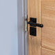Traditional Blacksmith Hammered Newbury Lever Door Handle on Square Rose Set - Sprung