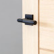 Traditional Blacksmith Brompton Lever Door Handle on Square Rose Set - Sprung