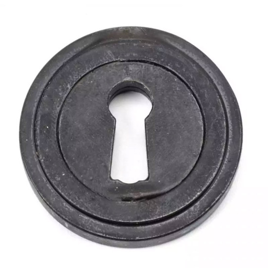 Blacksmith External Beeswax Art Deco Round Escutcheon