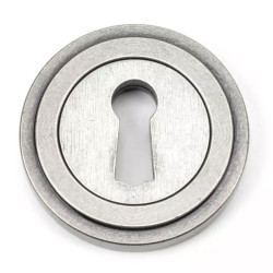 Blacksmith Pewter Patina Art Deco Round Escutcheon
