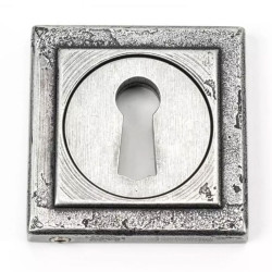 Blacksmith Pewter Patina Square Escutcheon