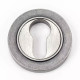 Blacksmith Pewter Patina Round Euro Escutcheon