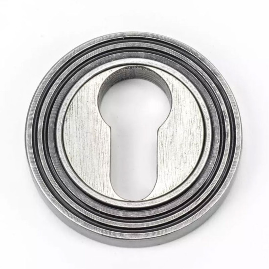 Blacksmith Pewter Patina Beehive Round Euro Escutcheon
