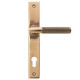 Brompton Slimline Sprung Lever Espagnolette - Polished Bronze