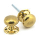 Aged Brass Hammered Mushroom Knob Set