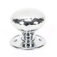 Polished Chrome Hammered Mushroom Knob Set