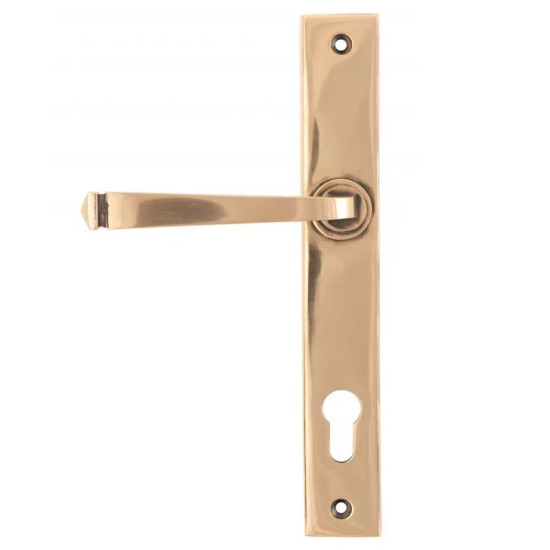 Avon Slimline Sprung Lever Espagnolette - Polished Bronze