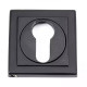 Matt Black Square Euro Escutcheon