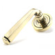 Avon Sprung Lever Door Handle on Art Deco Rose Set - Aged Brass