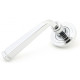 Avon Sprung Lever Door Handle on Art Deco Rose Set - Polished Chrome