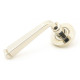 Avon Sprung Lever Door Handle on Round Rose Set - Polished Nickel
