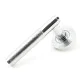 Brompton Sprung Lever Door Handle on Beehive Rose Set - Polished Chrome