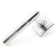 Brompton Sprung Lever Door Handle on Square Rose Set - Polished Chrome