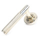 Brompton Sprung Lever Door Handle on Round Rose Set - Polished Nickel