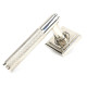Brompton Sprung Lever Door Handle on Square Rose Set - Polished Nickel