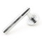 Brompton Unsprung Lever Door Handle on Art Deco Rose Set - Polished Chrome