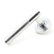Brompton Unsprung Lever Door Handle on Beehive Rose Set - Polished Chrome