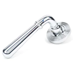 Newbury Lever on Beehive Rose Set - Polished Chrome
