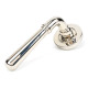 Newbury Lever on Round Rose Set - Polished Nickel