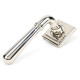 Newbury Lever on Square Rose Set - Polished Nickel