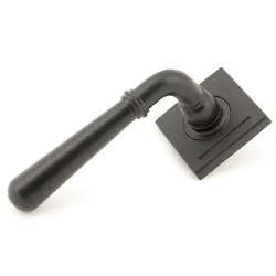 Newbury Lever on Square Rose Set - Aged Bronze