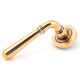 Newbury Lever on Round Rose Set - Polished Bronze