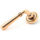 Newbury Lever on Art Deco Rose Set - Polished Bronze
