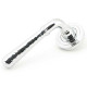 Hammered Newbury Lever on Art Deco Rose Set - Polished Chrome