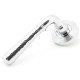 Hammered Newbury Lever on Beehive Rose Set - Polished Chrome