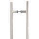 T Bar Handle with Back-to-Back Fixings - Satin Marine Stainless Steel
