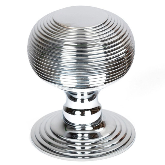 Beehive Centre Door Knob - Polished Chrome