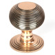 Beehive Centre Door Knob - Polished Bronze