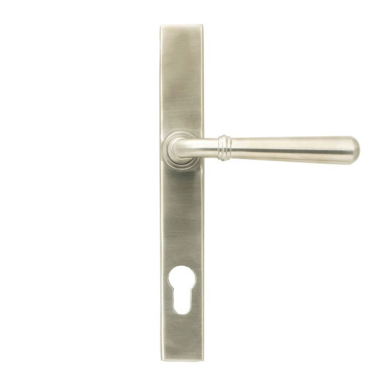 Newbury Slimline Sprung Lever Espagnolette - Satin Marine Stainless Steel